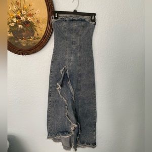 URBAN OUTFITTERS DENIM MIDI DRESS